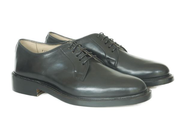 FSW035 - Black Waxy Calf Plain Toe Blucher - Fugashin Shoemaker - Công Ty TNHH Thuận Buồm